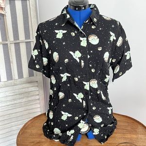 Women’s Mandalorian short sleeve button-down